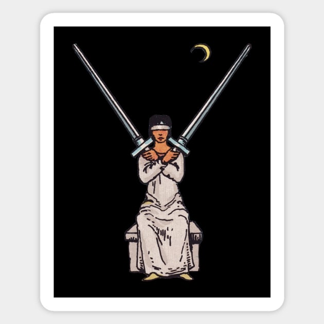 Tarot Card : 2 of Swords Two of Swords Sticker by agapimou